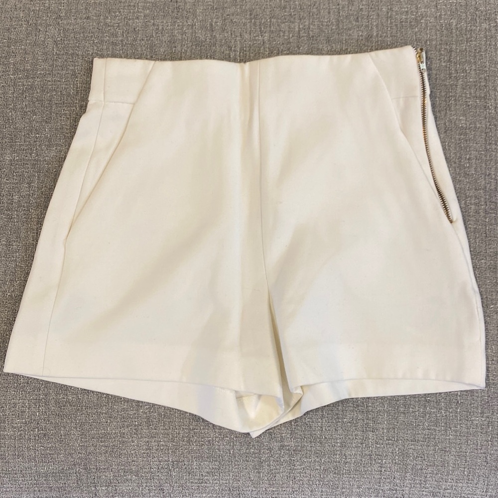 Zara women white shorts